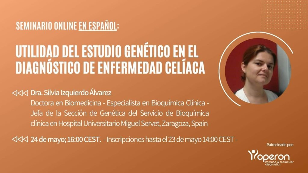 Seminario online sobre el estudio genético en el diagnóstico de la celiaquía