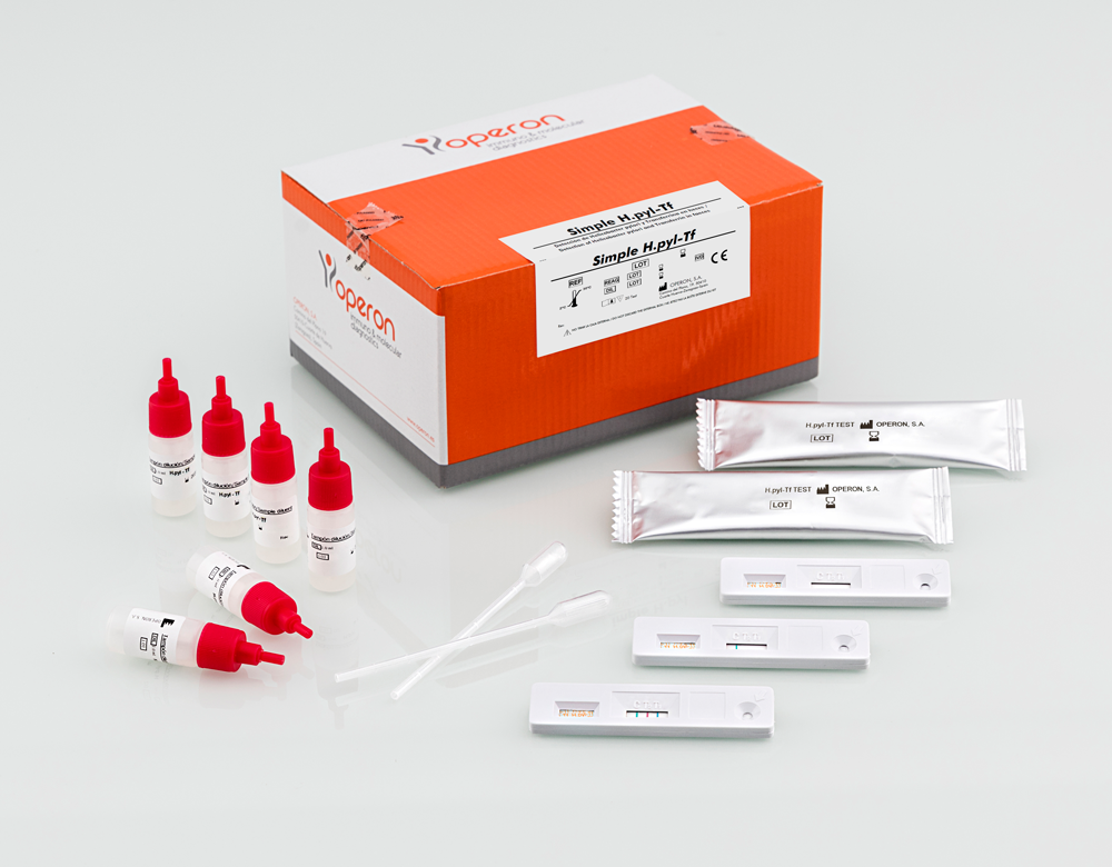 Rapid test for the detection of Helicobacter pylori and human transferrin in human faeces